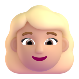 woman: medium-light skin tone — Fluent 3D