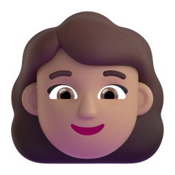 woman: medium skin tone — Fluent 3D